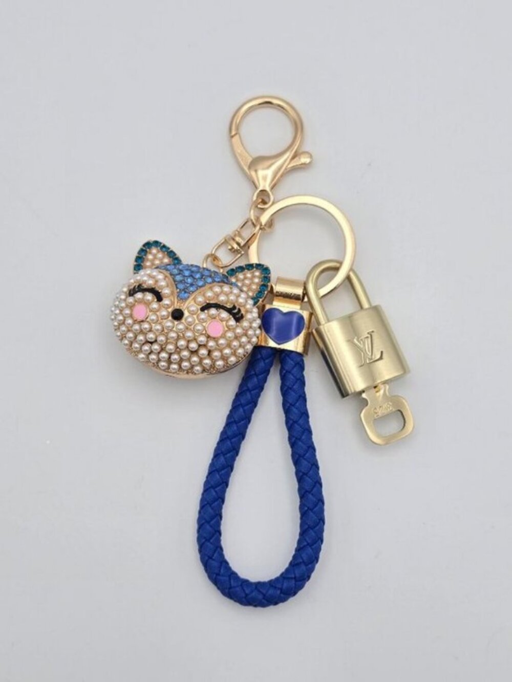 Louis Vuitton Gold Lock 🔑 Authentic LV Padlock + Unbranded Fox Head Bag Charm - Picture 5 of 8